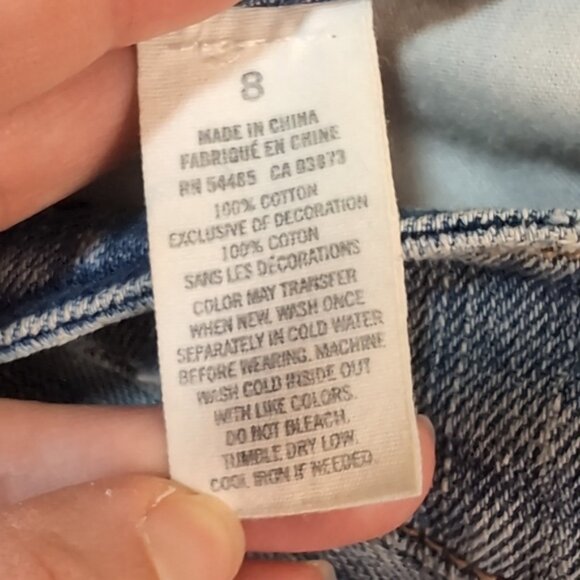 3/$20 American Eagle Denim Mini Shorts Distressed Ripped Cut Off Womens Size 8 - Picture 9 of 9